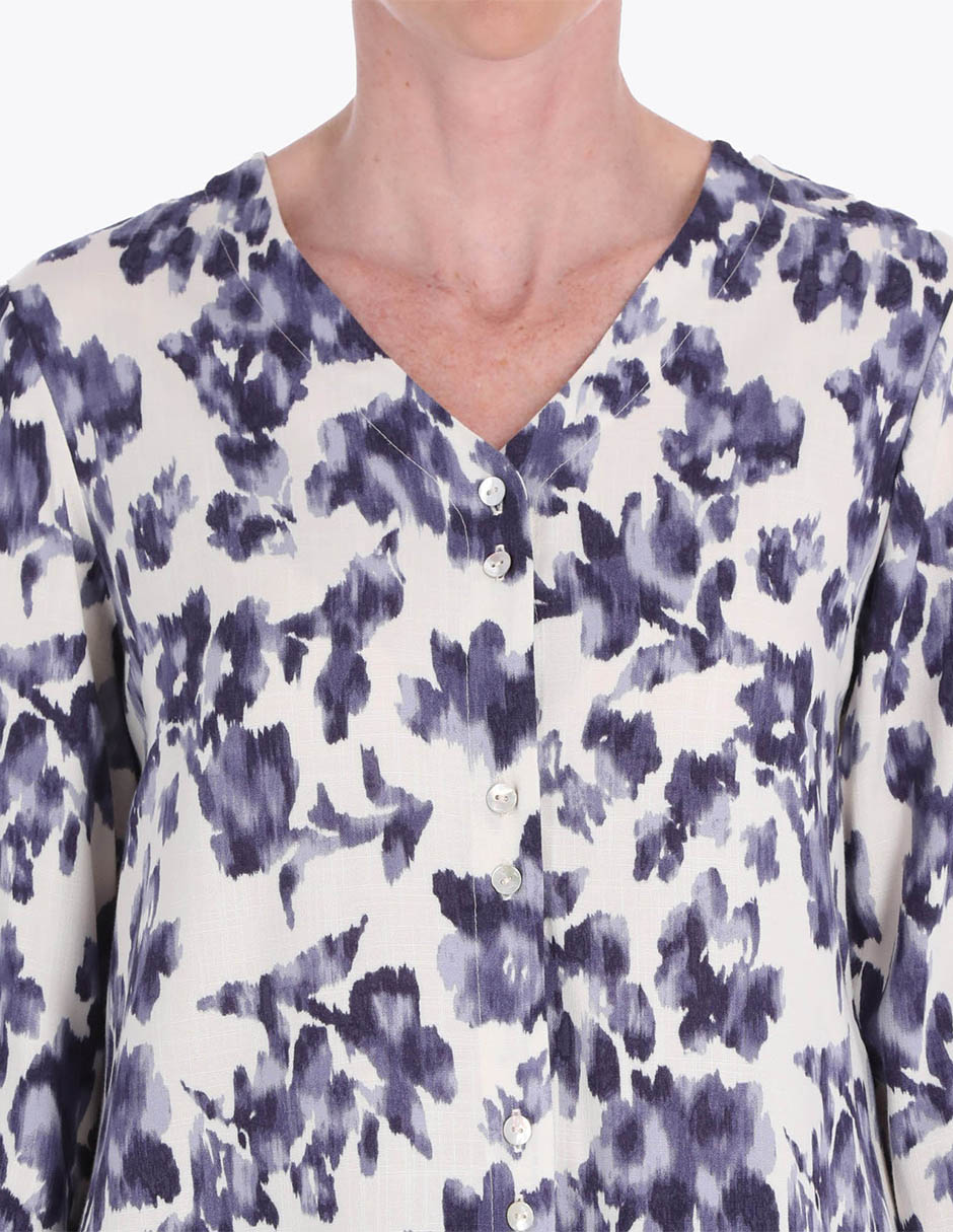 Blusa camisera manga 3/4 para mujer 4