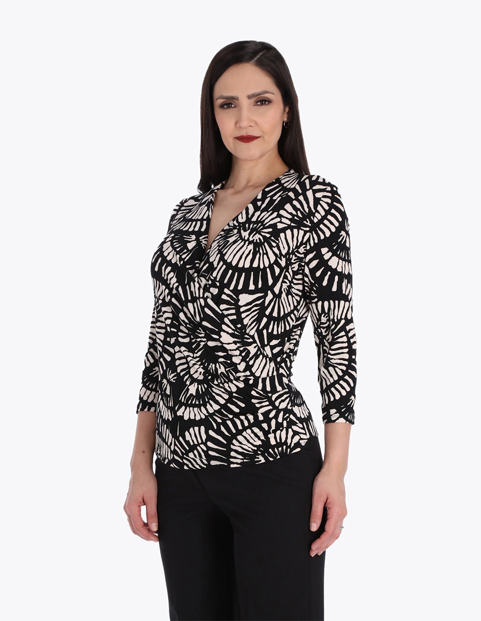 Blusa manga 3/4 para mujer
