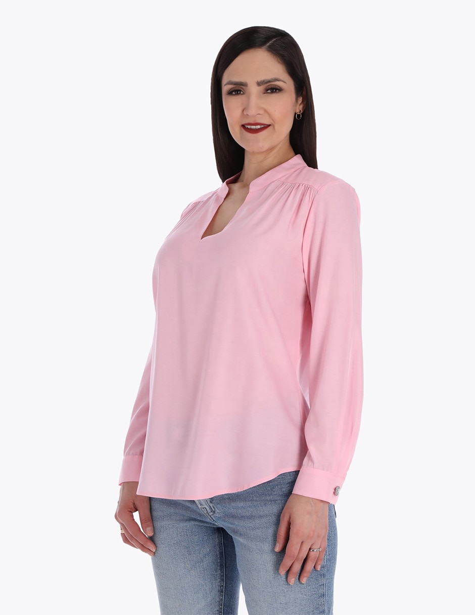 Blusa manga larga para mujer
