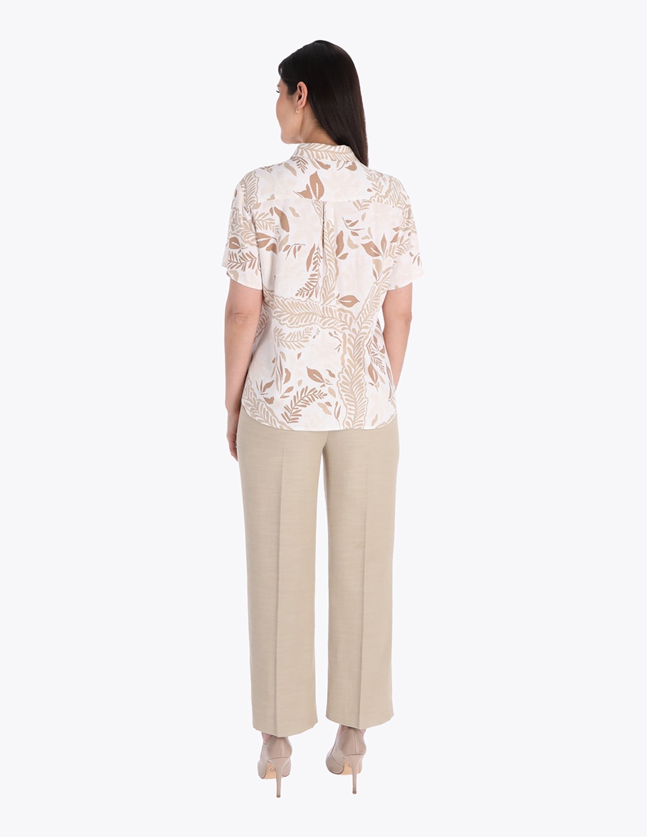 Blusa camisera manga corta para mujer 2