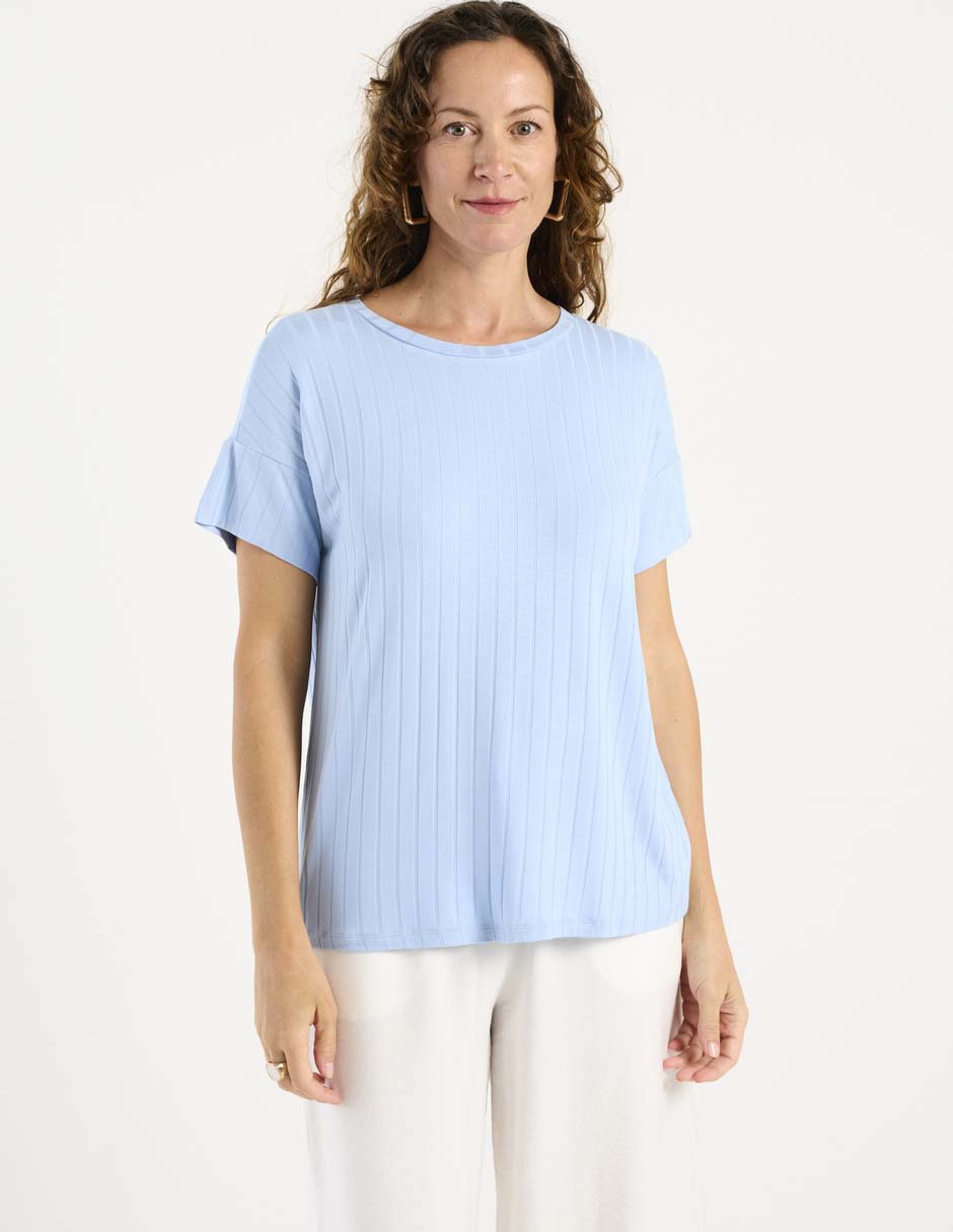 Blusa manga corta para mujer