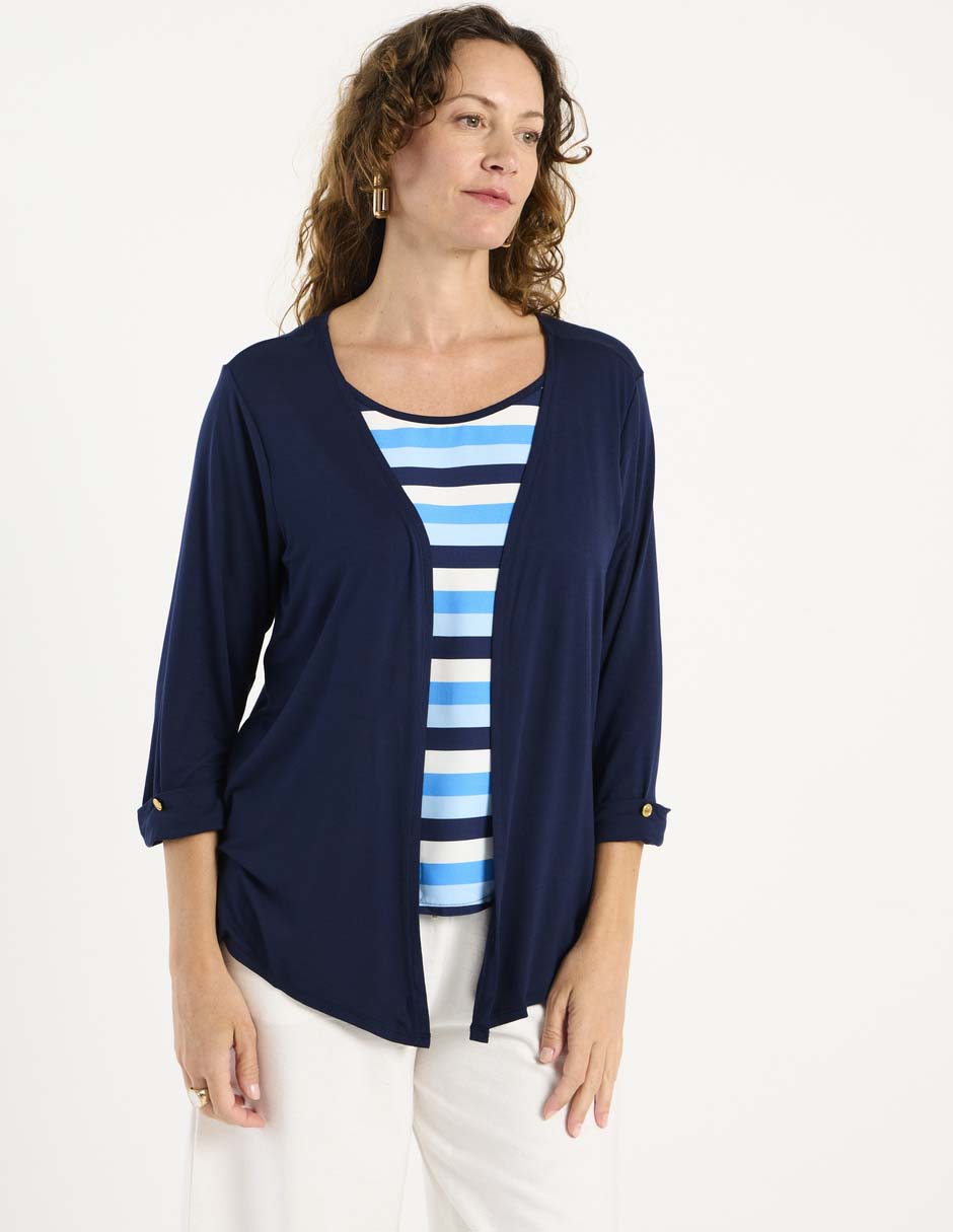 Blusa manga 3/4 para mujer