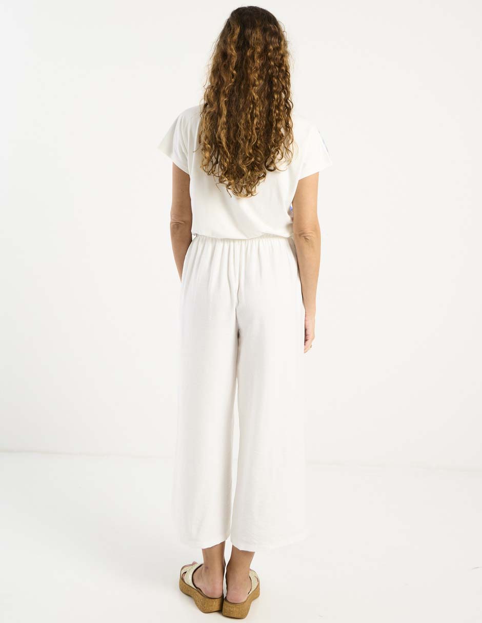 Pantalón capri amplio para mujer 11