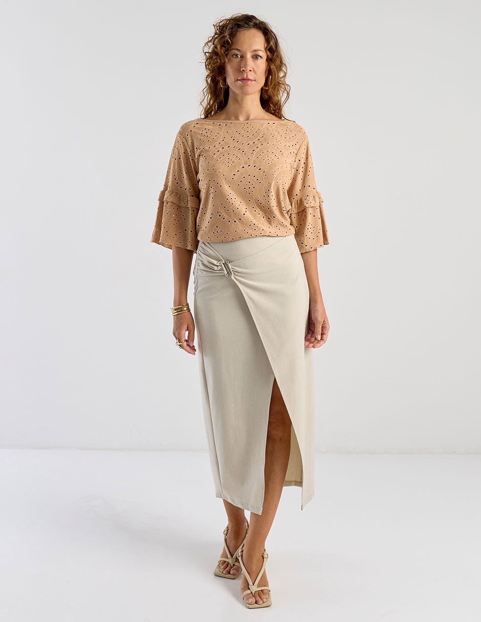 Blusa manga al codo para mujer 3