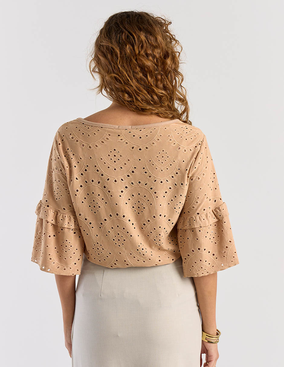 Blusa manga al codo para mujer 6