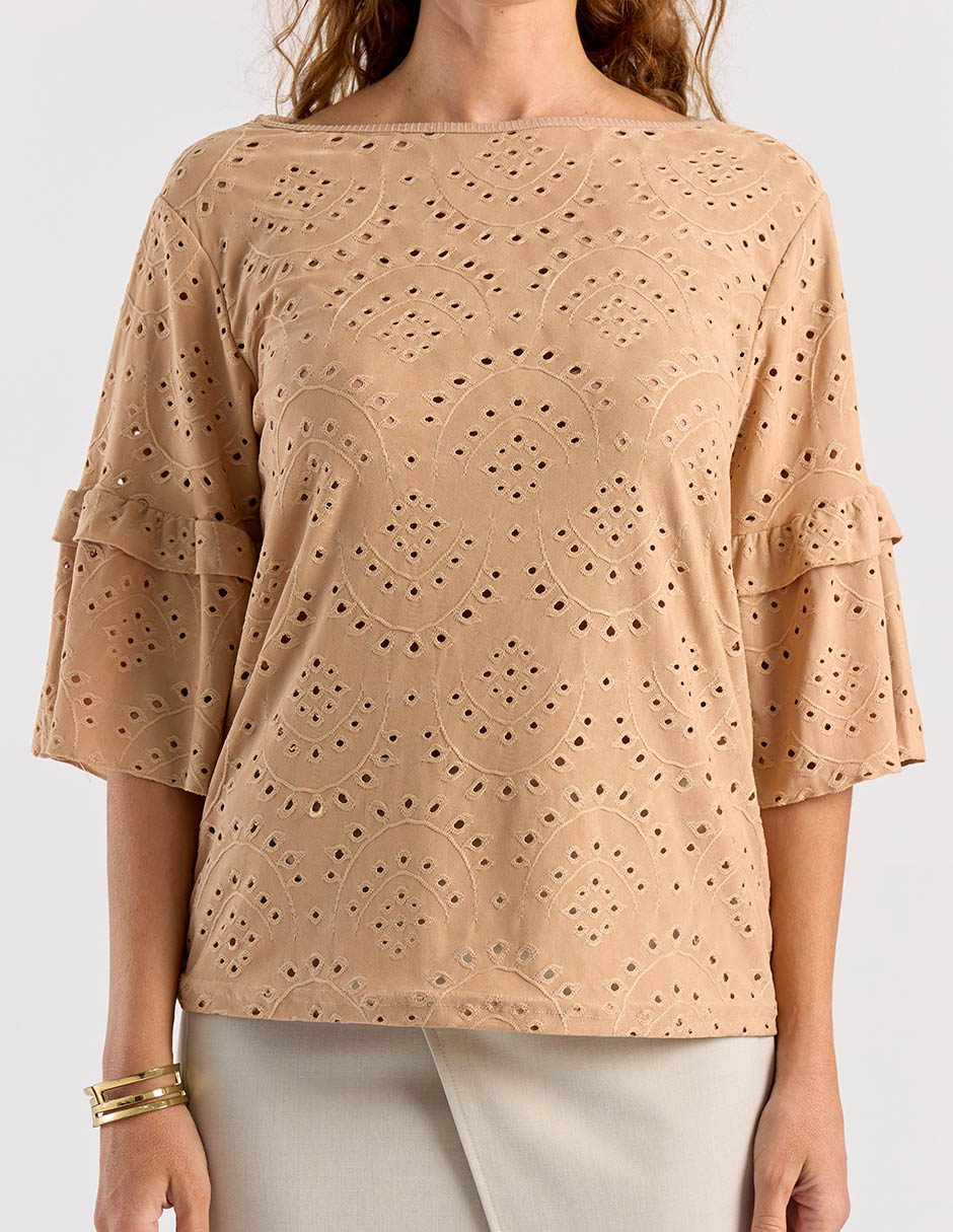 Blusa manga al codo para mujer 7