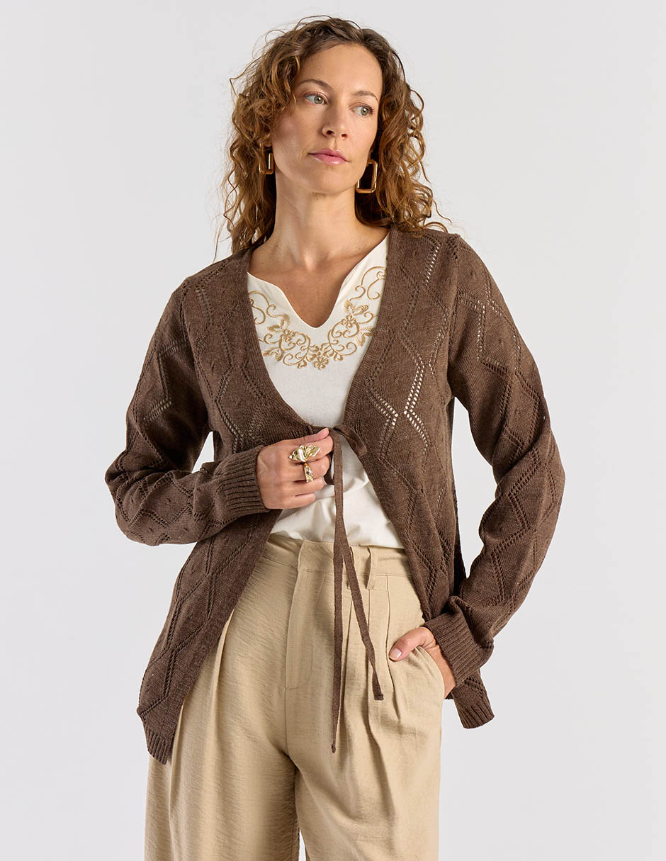 Suéter cuello V para mujer 2