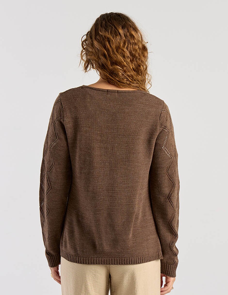 Suéter cuello V para mujer 6