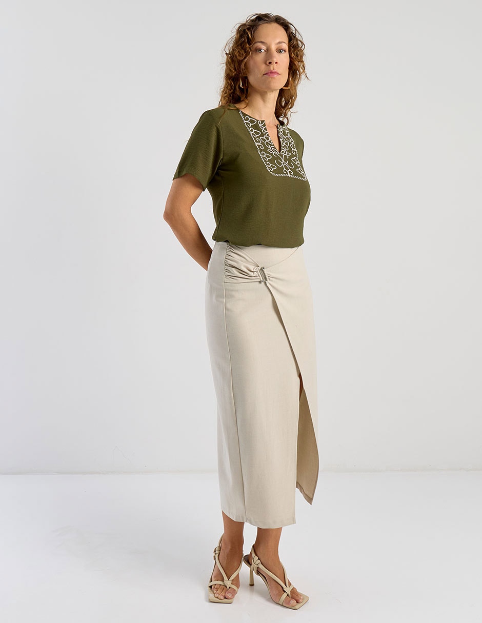 Blusa manga corta para mujer 3