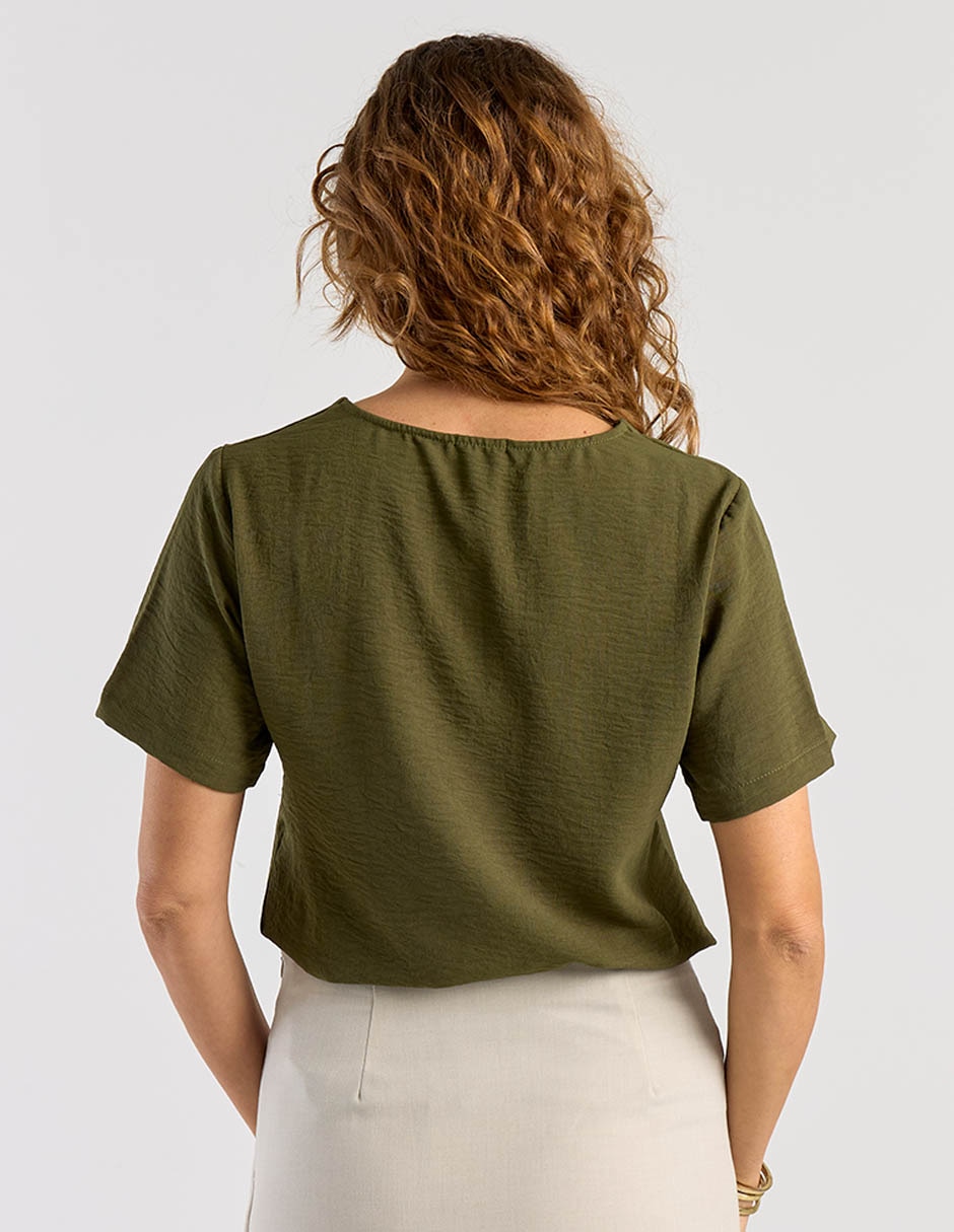 Blusa manga corta para mujer 6
