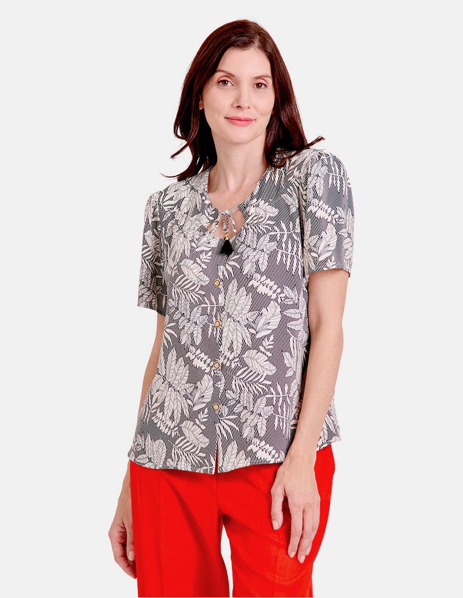 Blusa manga corta para mujer 3