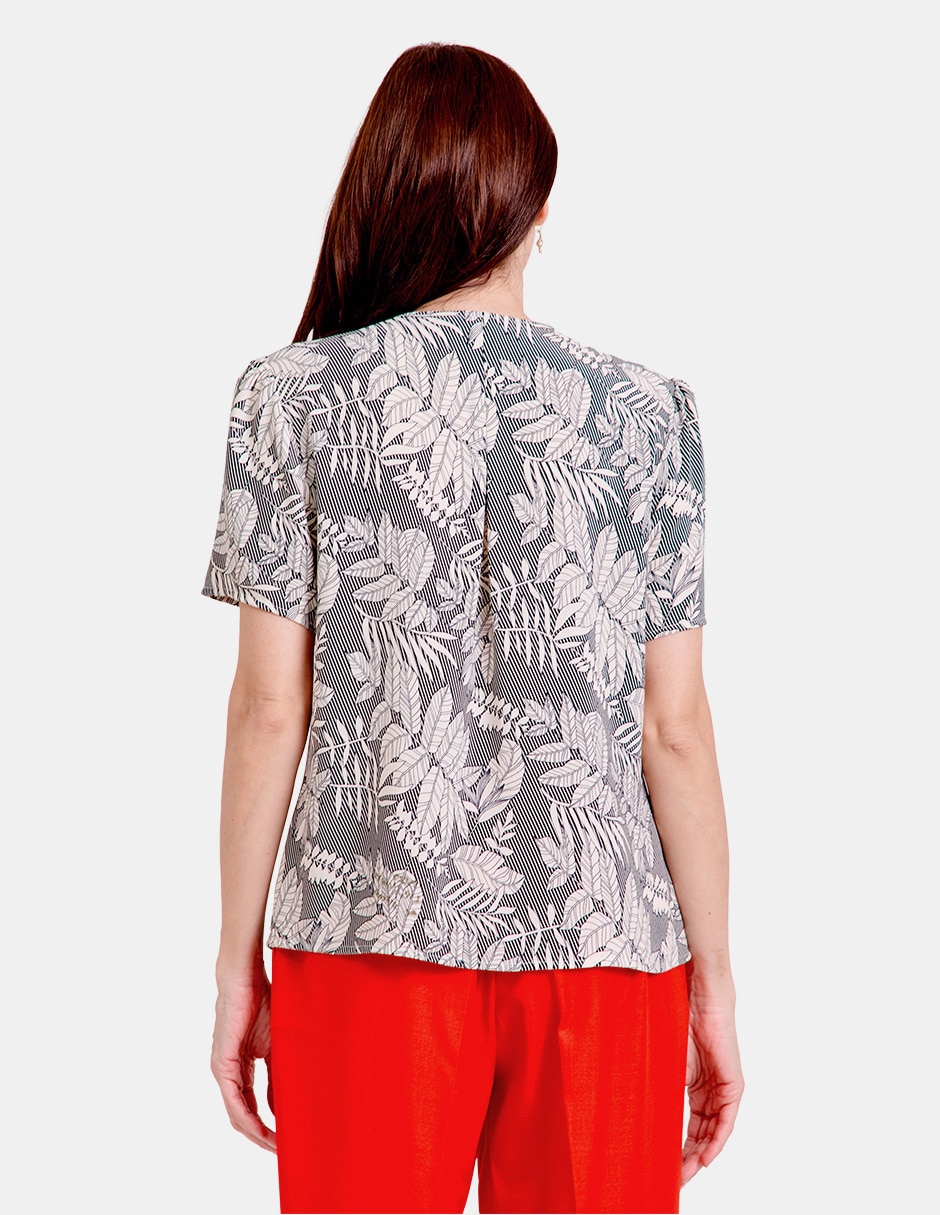 Blusa manga corta para mujer 4