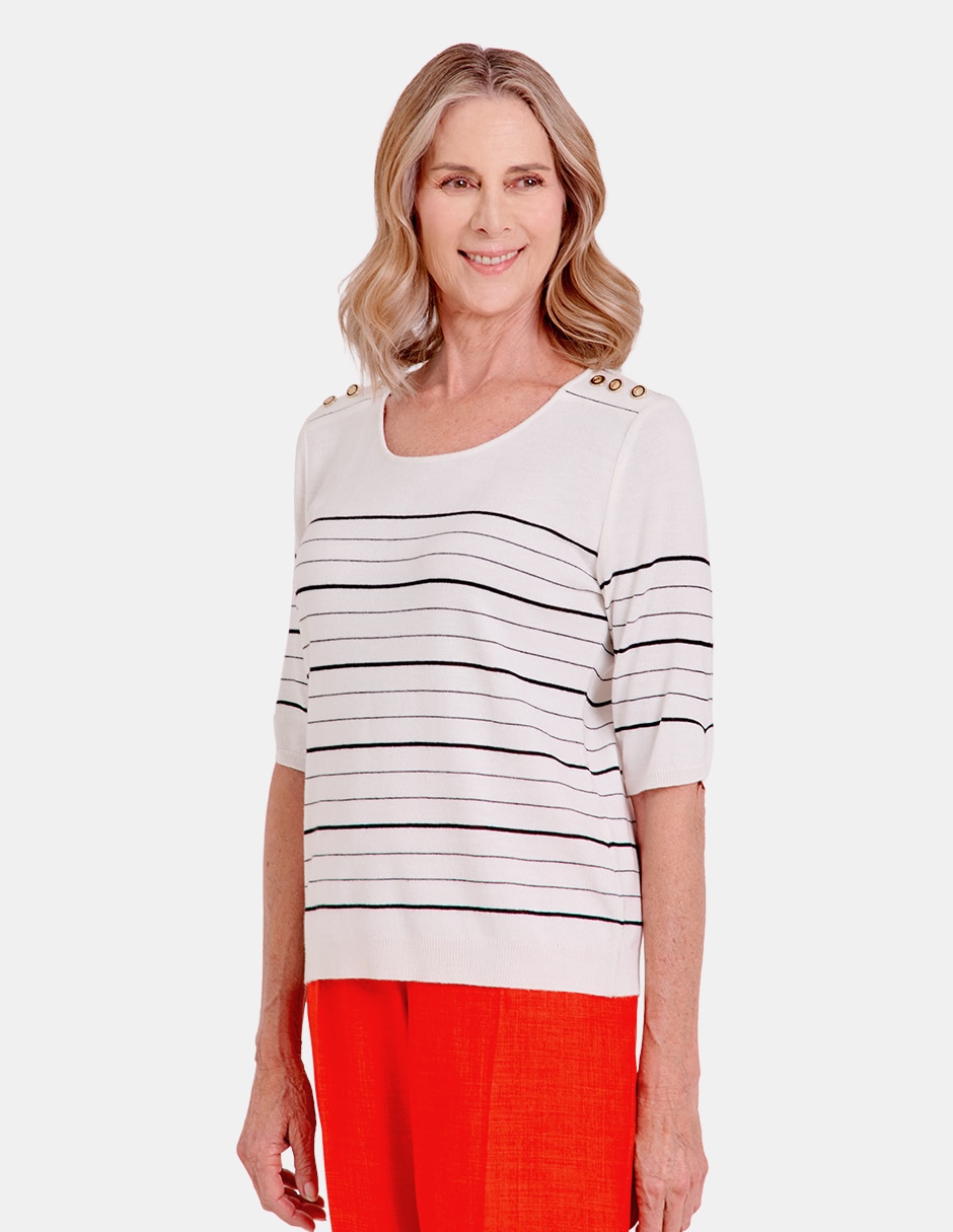 Blusa manga al codo para mujer 3