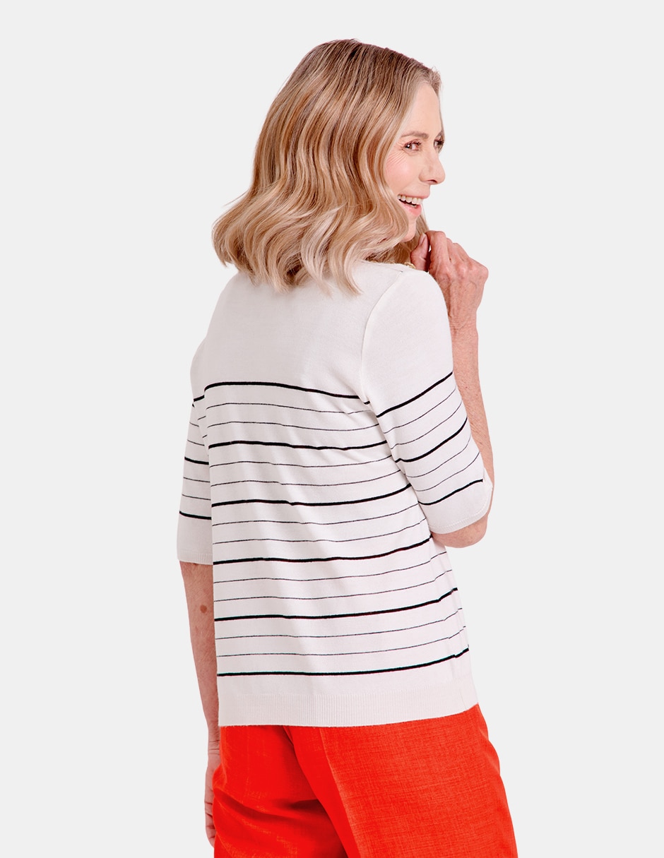 Blusa manga al codo para mujer 4