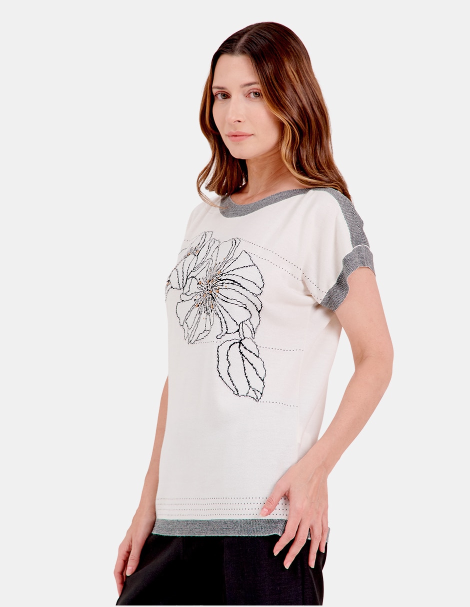 Blusa túnica manga corta para mujer 3