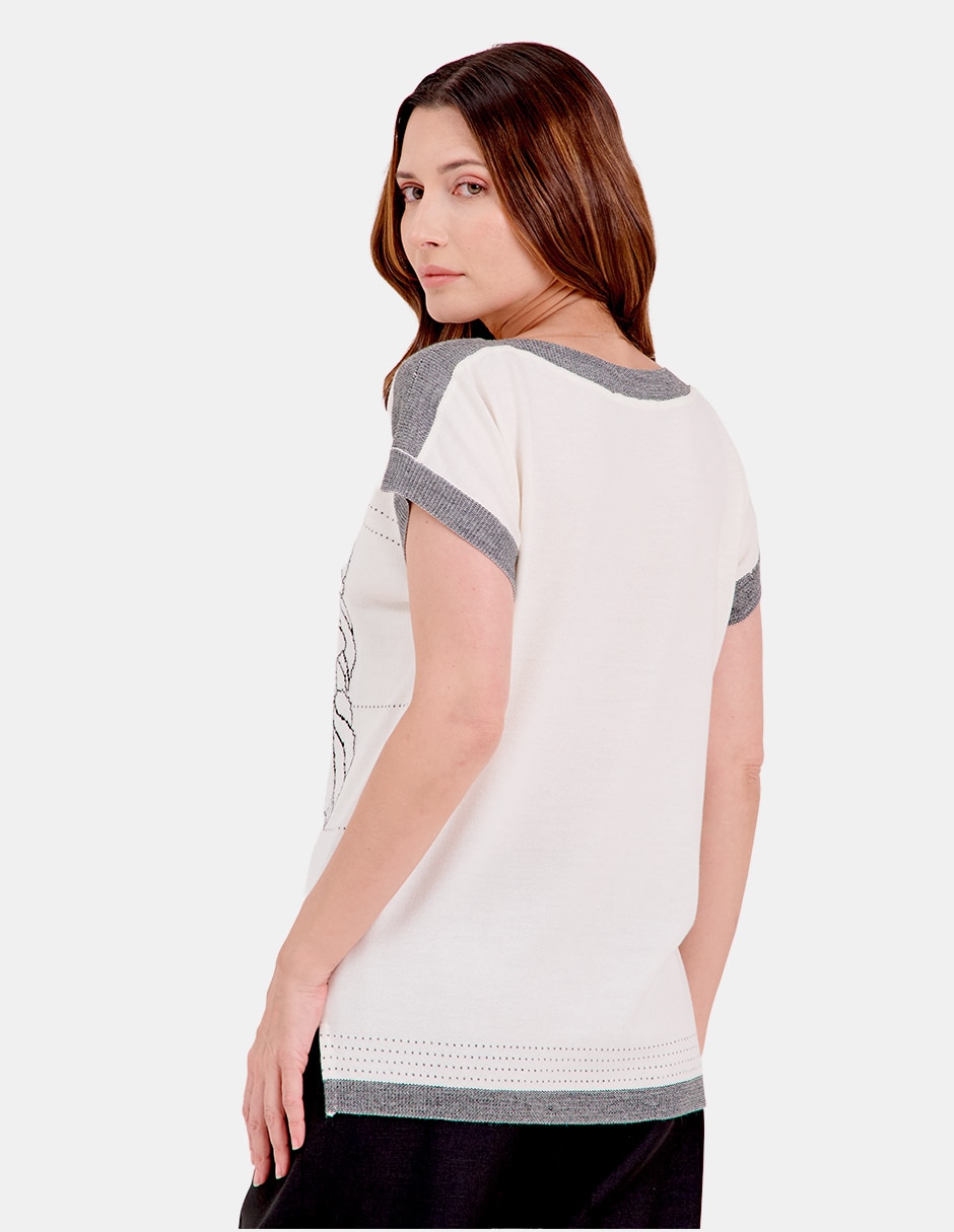 Blusa túnica manga corta para mujer 4
