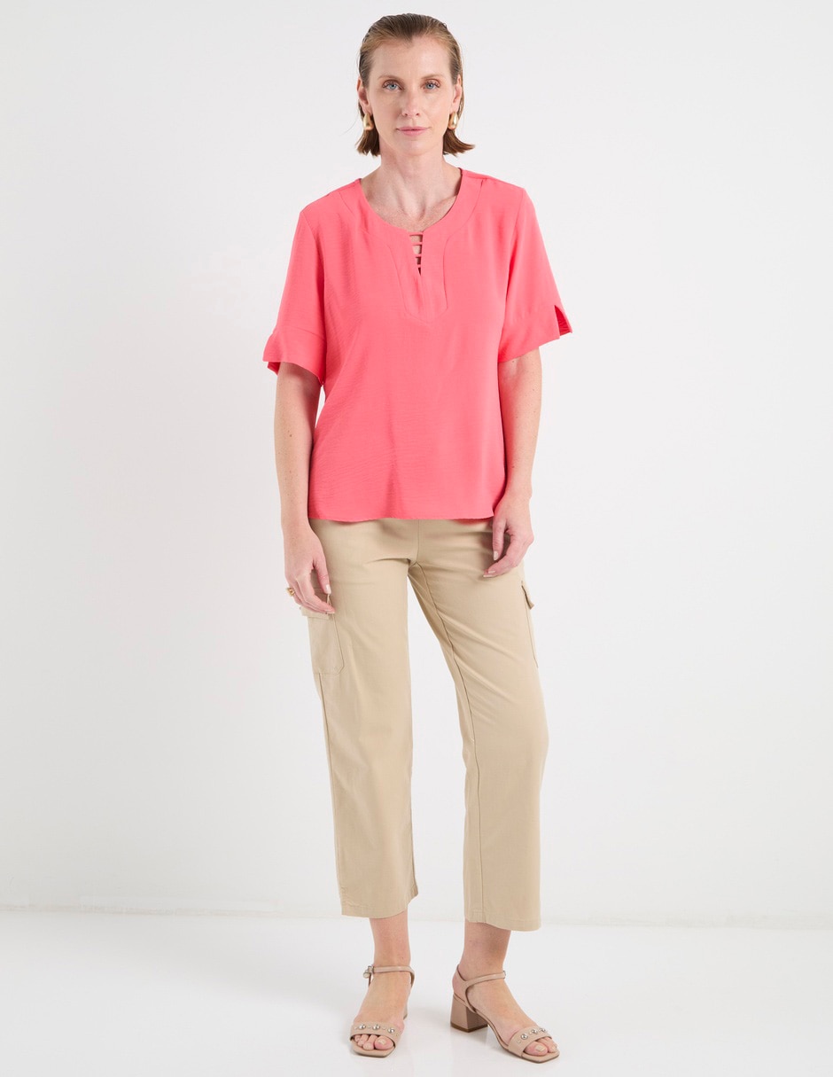 Blusa manga al codo para mujer 3