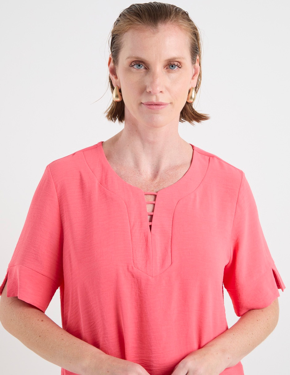 Blusa manga al codo para mujer 4