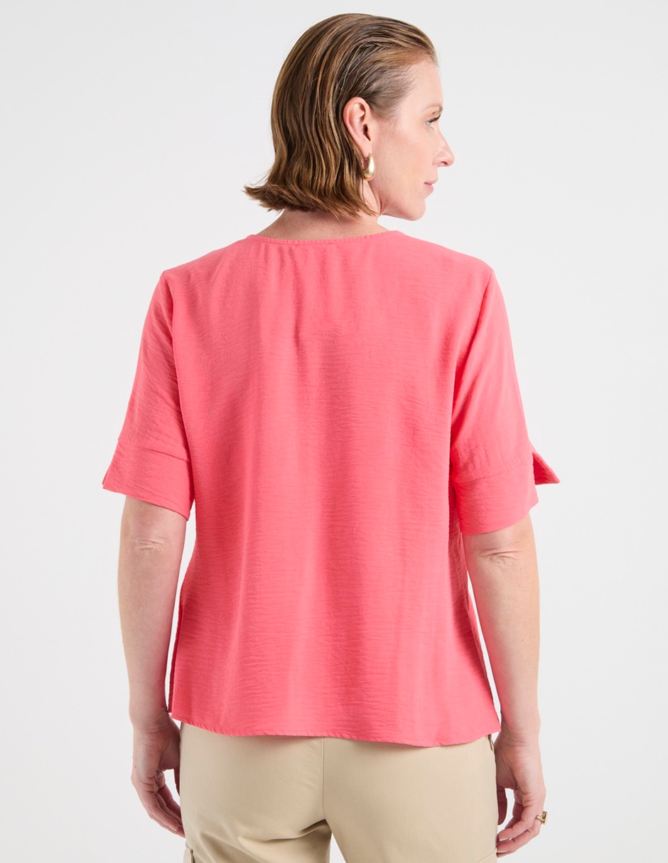 Blusa manga al codo para mujer 6
