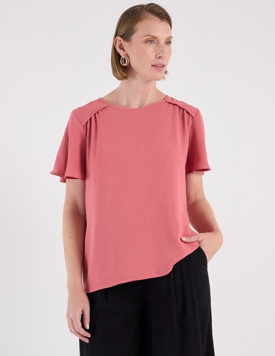 Blusa manga corta para mujer