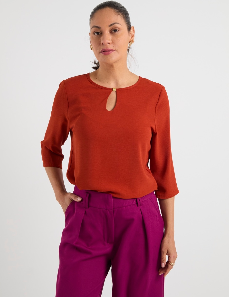 Blusa manga 3/4 para mujer