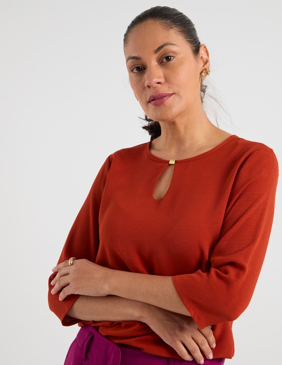Blusa manga 3/4 para mujer 5