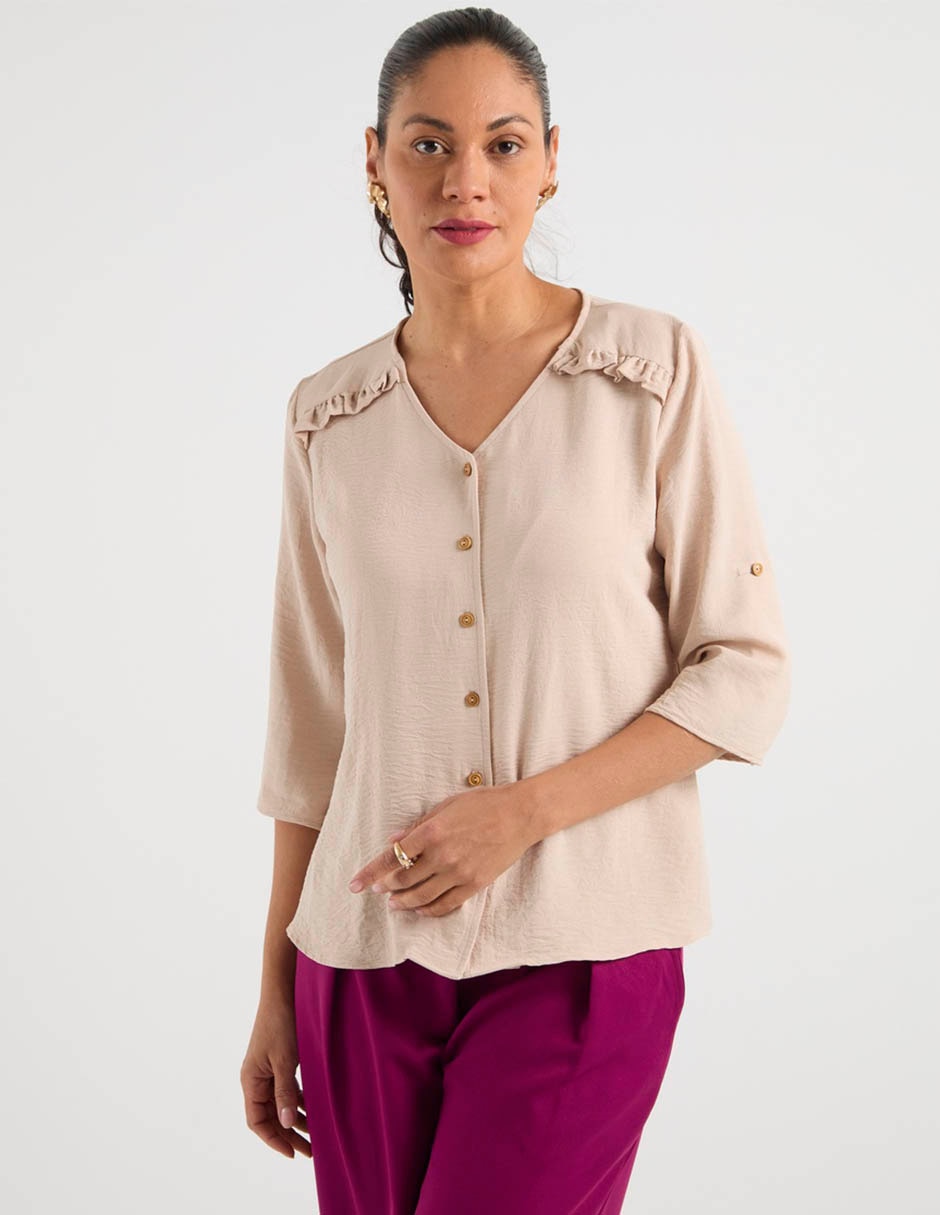 Blusa manga 3/4 para mujer Blusa manga 3/4 para mujer