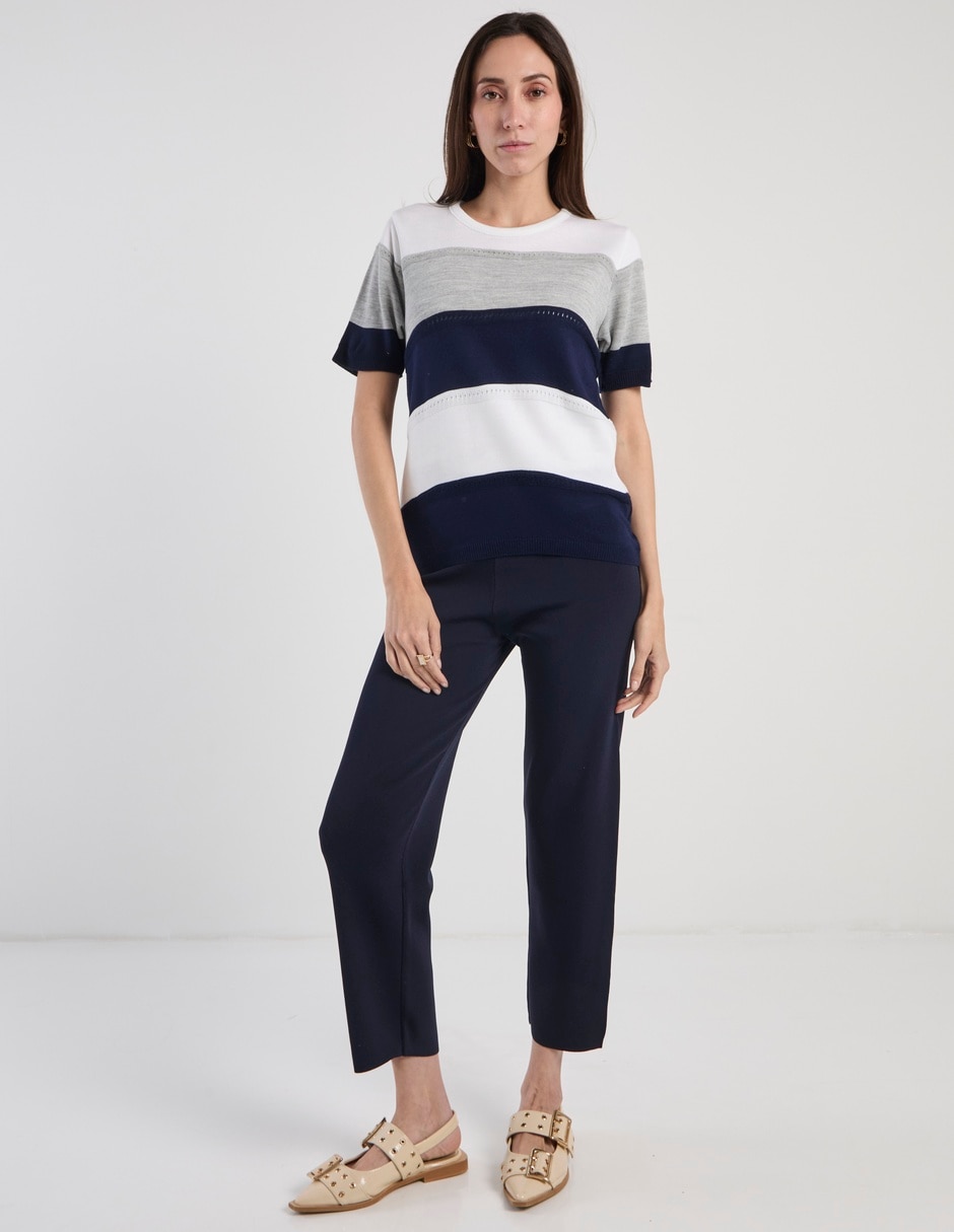 Playera manga corta cuello redondo para mujer 3