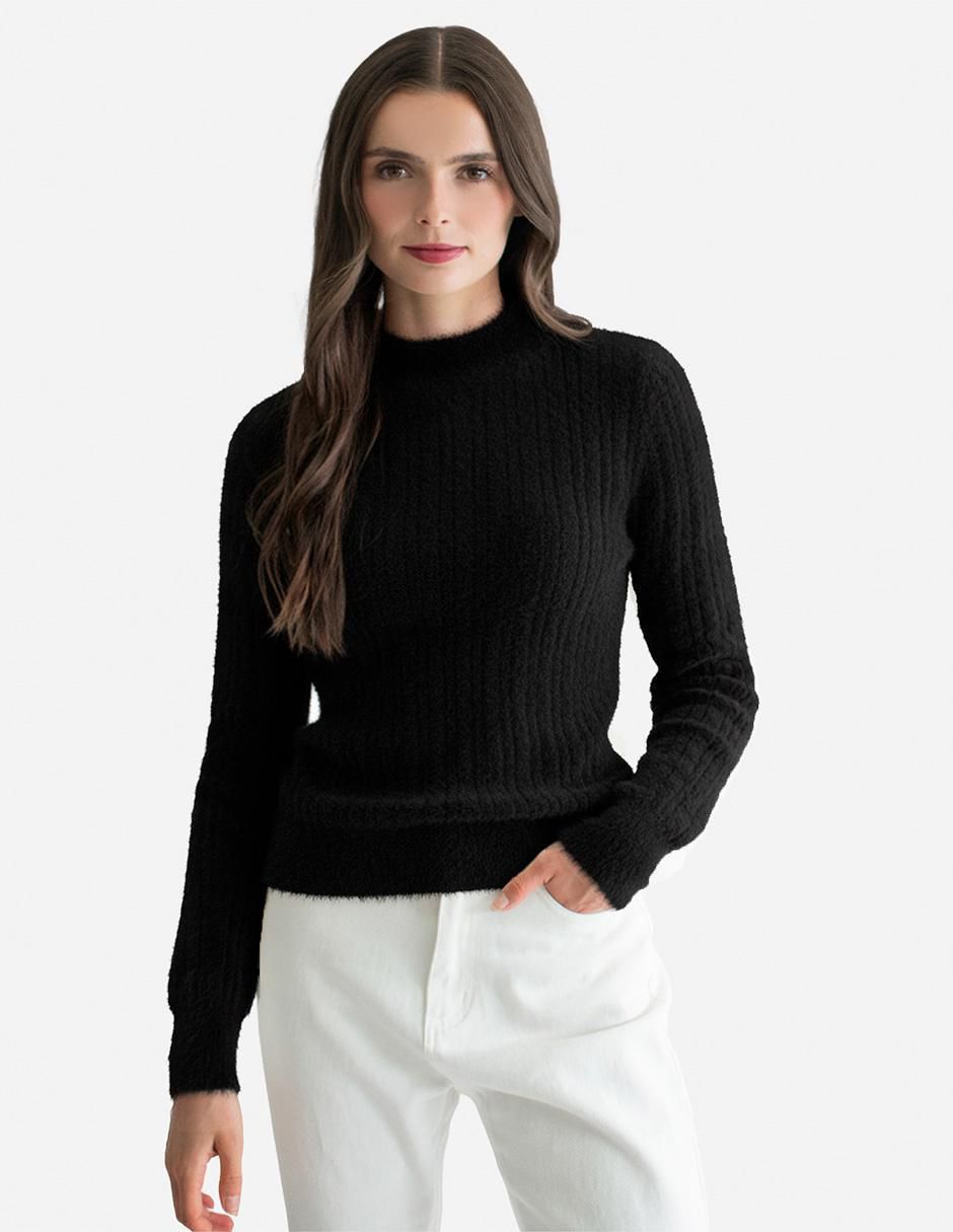 Suéter cuello redondo para mujer 1