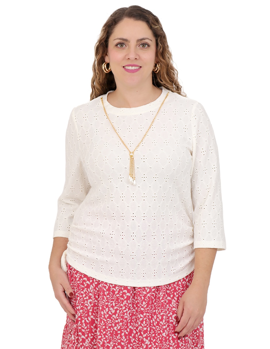 Blusa manga 3/4 para mujer