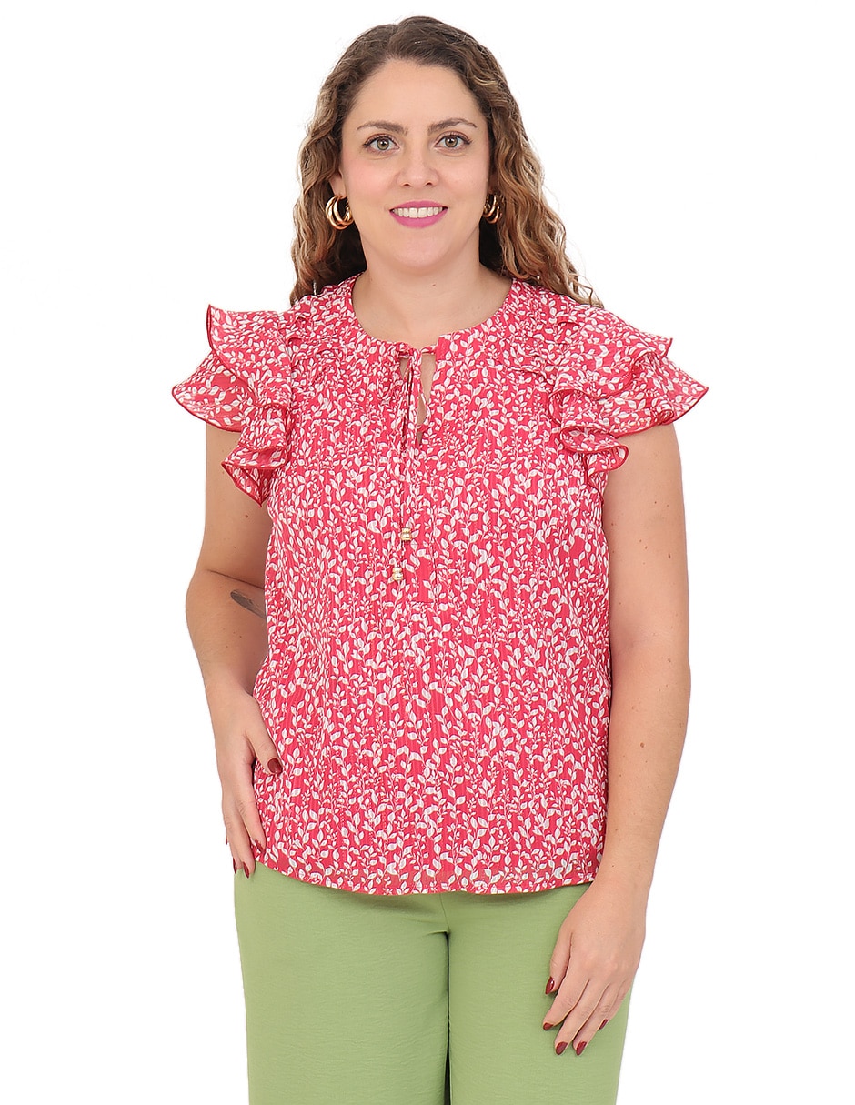 Blusa manga corta para mujer