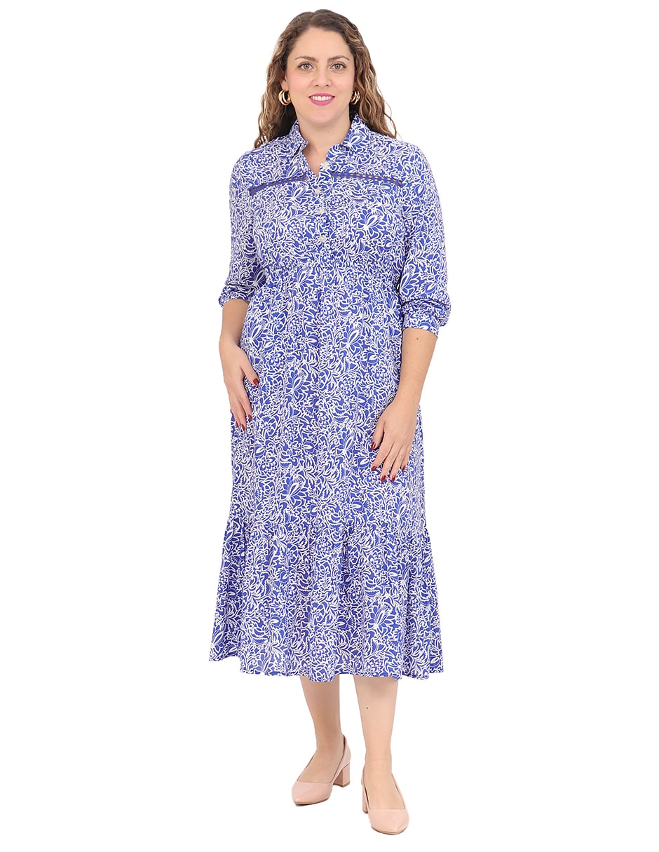 Vestido midi casual Mykonos para mujer Vestido midi casual Mykonos para mujer