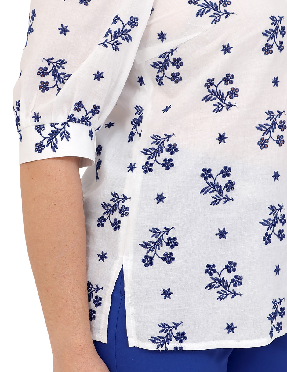 Blusa Mykonos manga corta para mujer 4