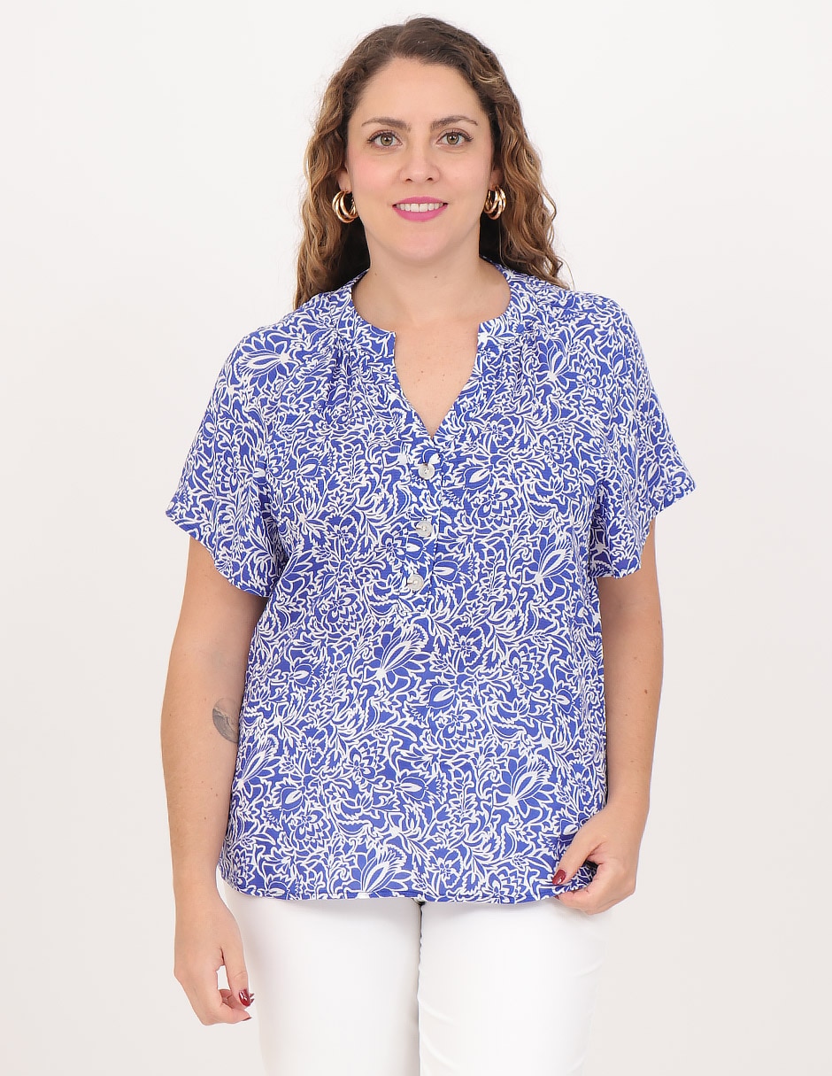 Blusa Mykonos manga corta para mujer