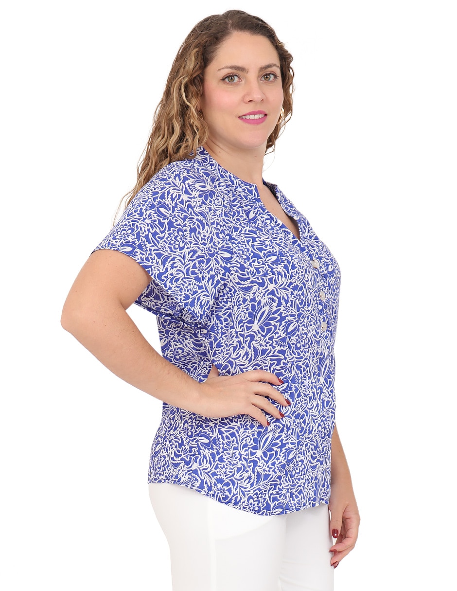Blusa Mykonos manga corta para mujer 3