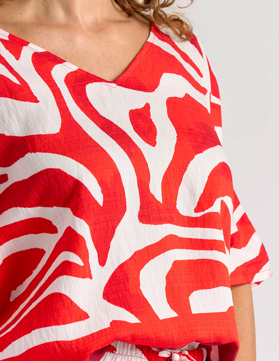 Blusa manga al codo para mujer 5