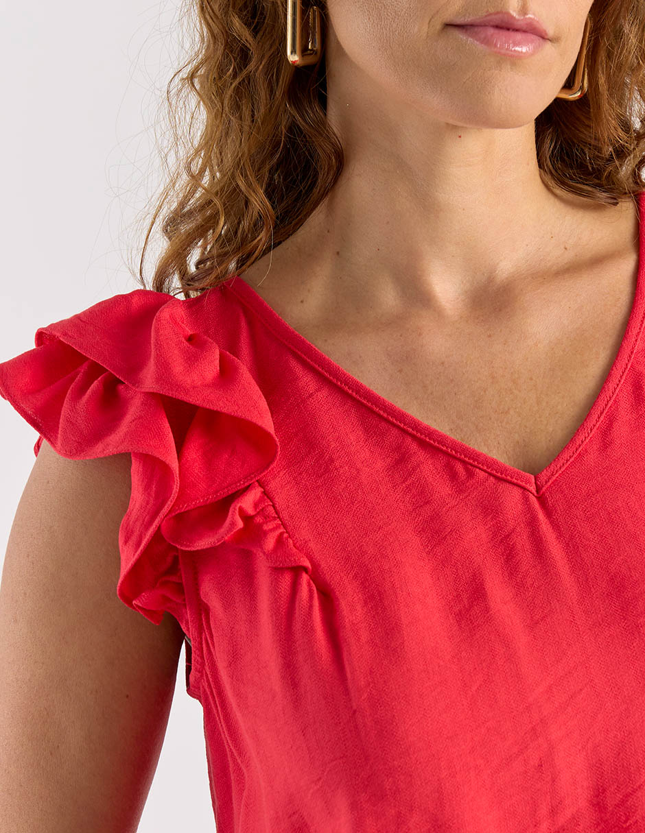 Blusa manga corta para mujer 4