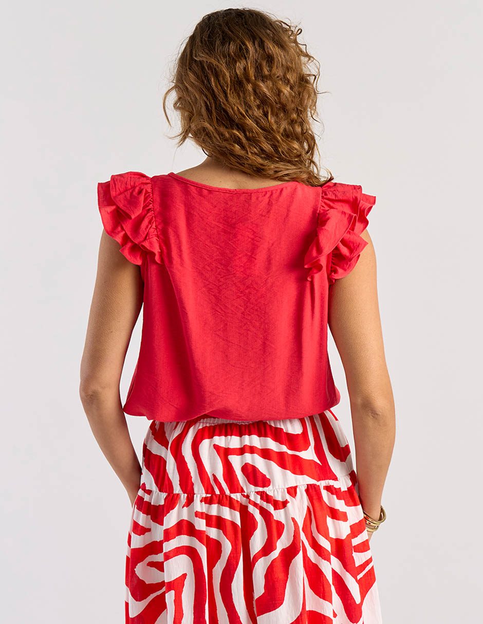 Blusa manga corta para mujer 6