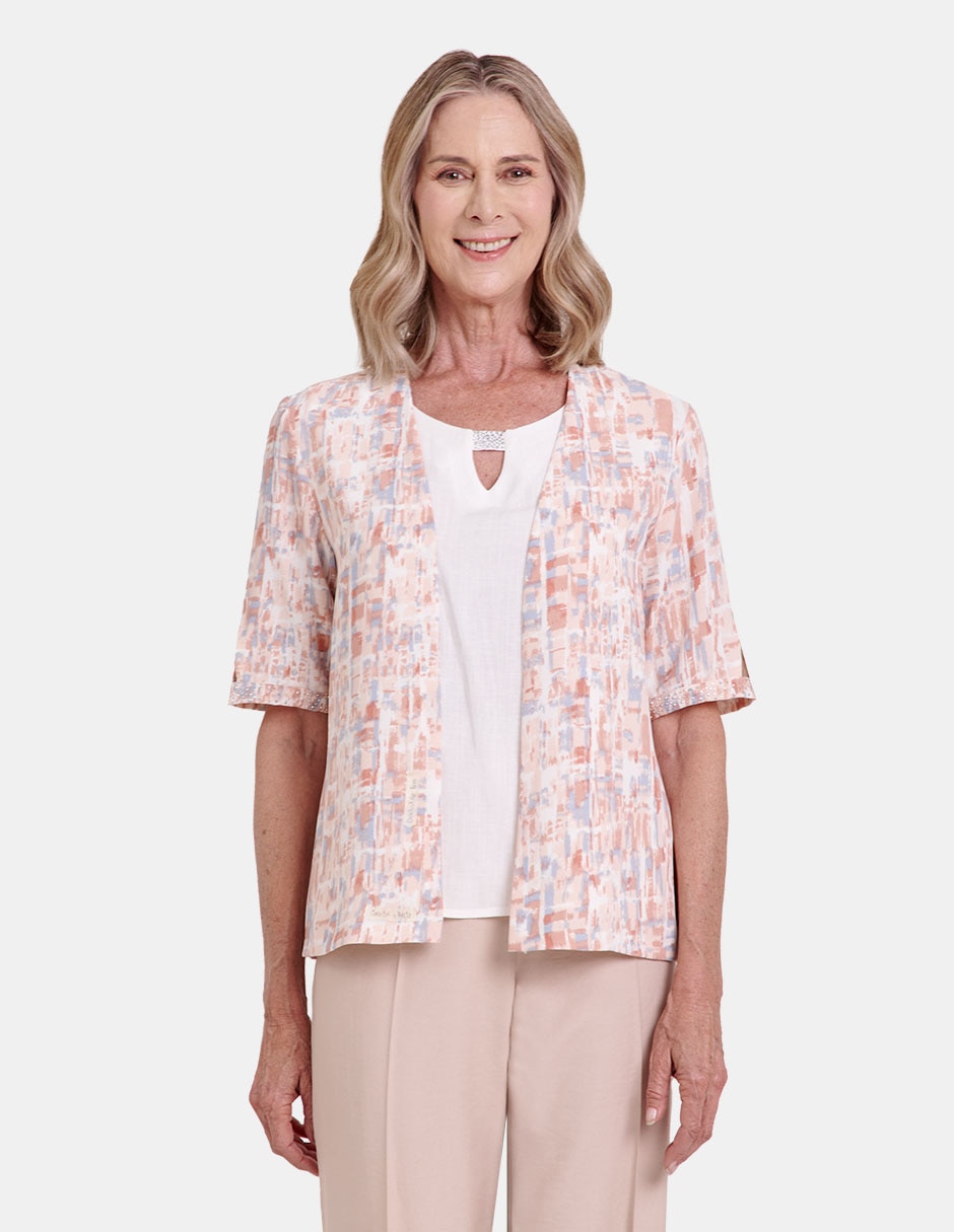 Blusa manga corta para mujer