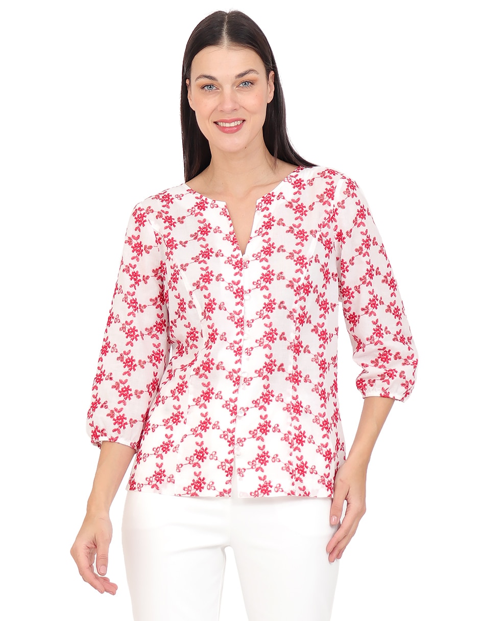 Blusa manga 3/4 para mujer