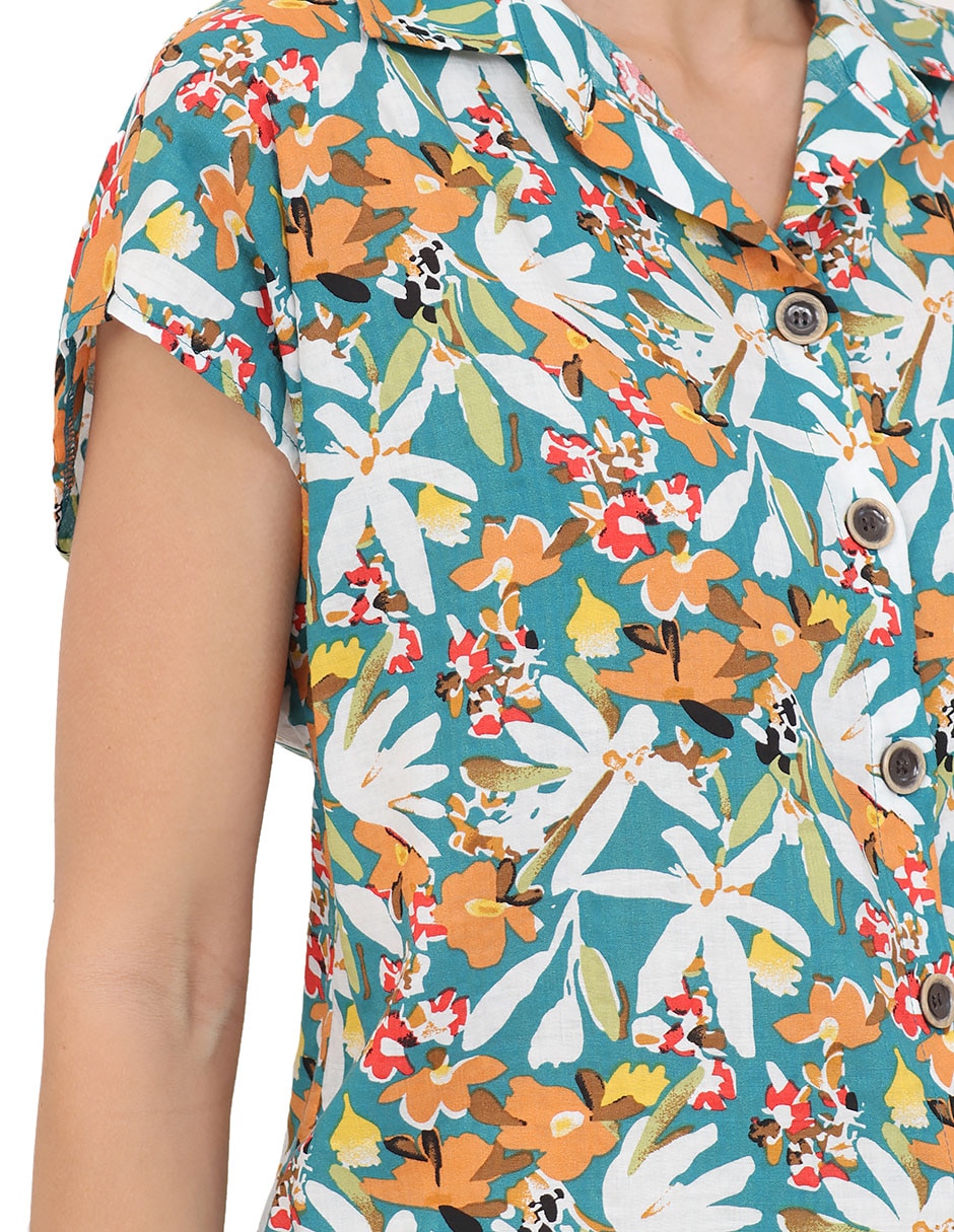 Blusa manga corta para mujer 4
