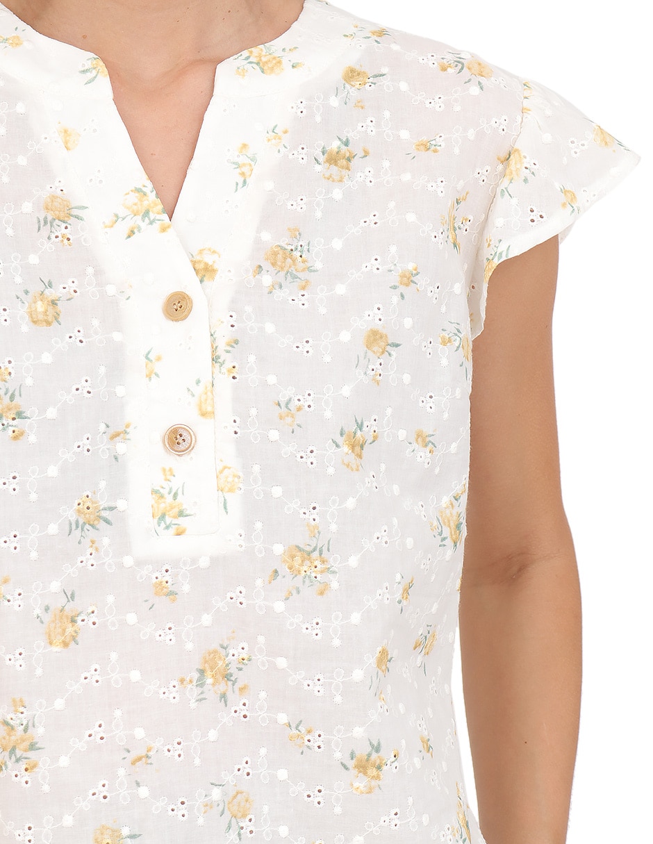 Blusa manga corta para mujer 4
