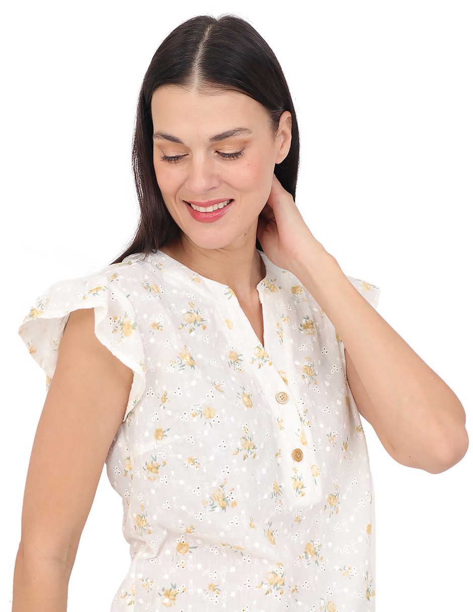 Blusa manga corta para mujer 5