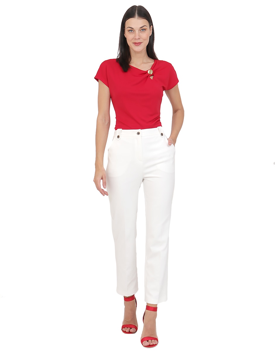 Pantalón de vestir slim para mujer 4