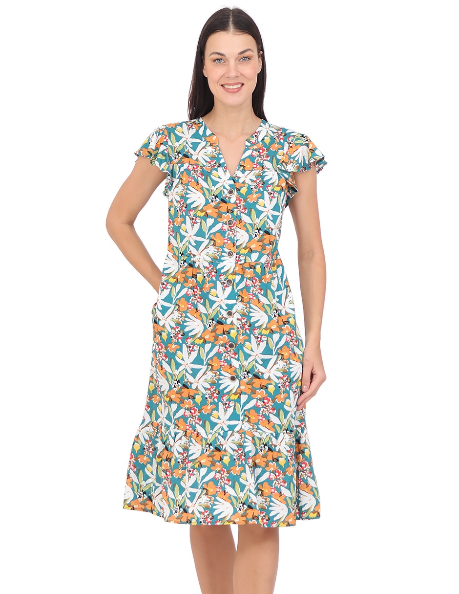 Vestido a la rodilla casual para mujer
