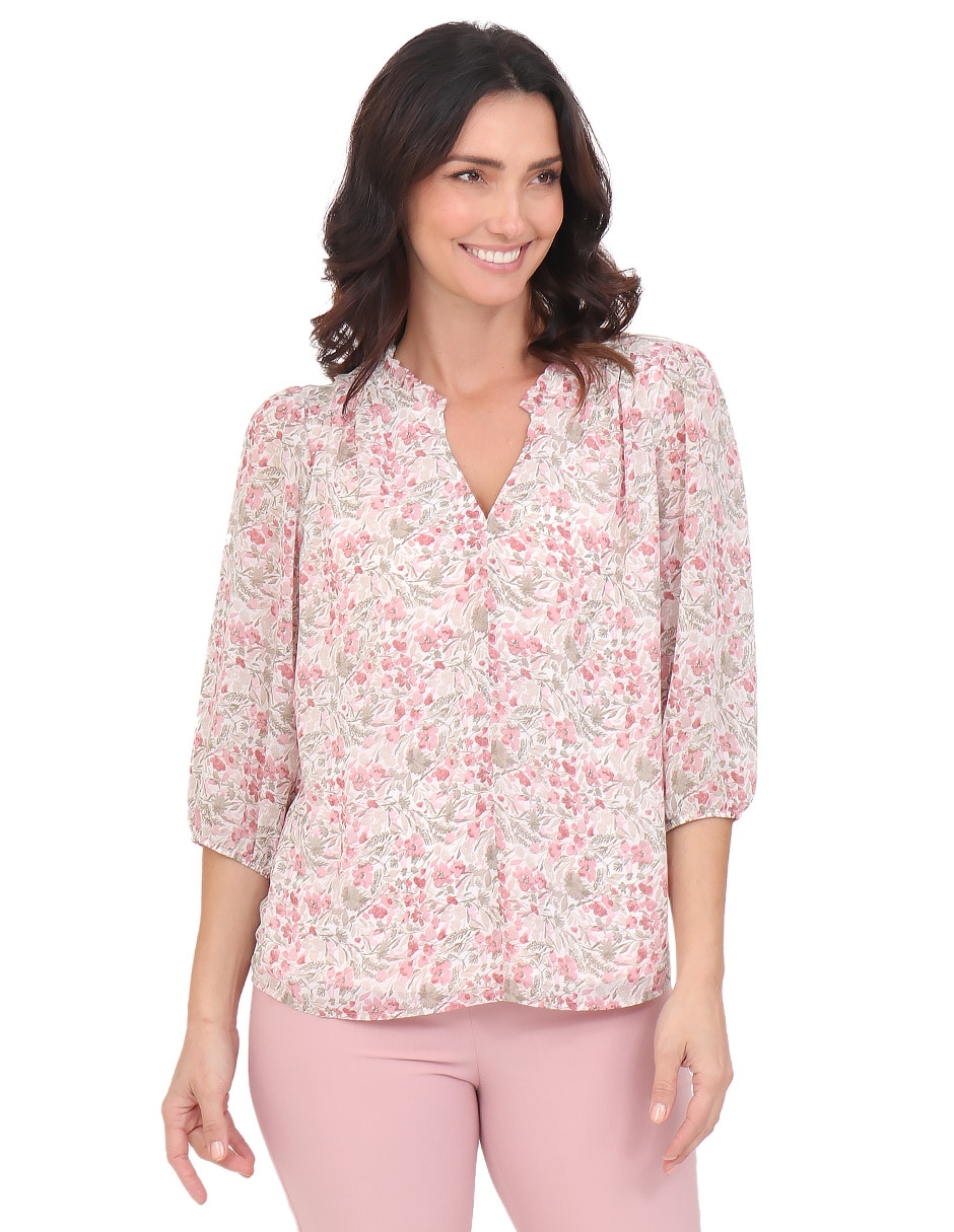Blusa manga 3/4 para mujer