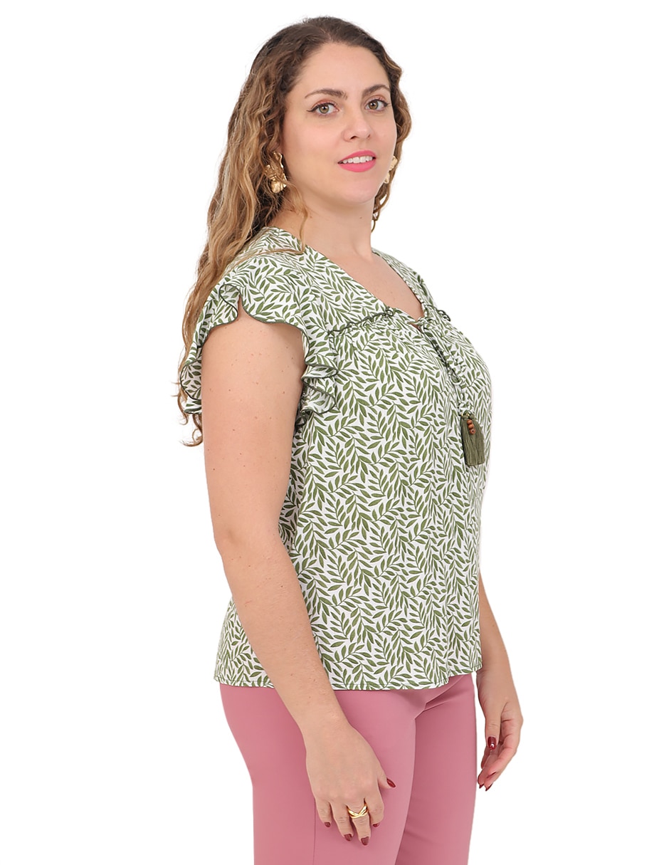 Blusa manga corta para mujer 3