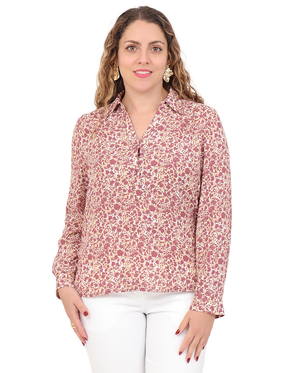 Blusa manga larga para mujer