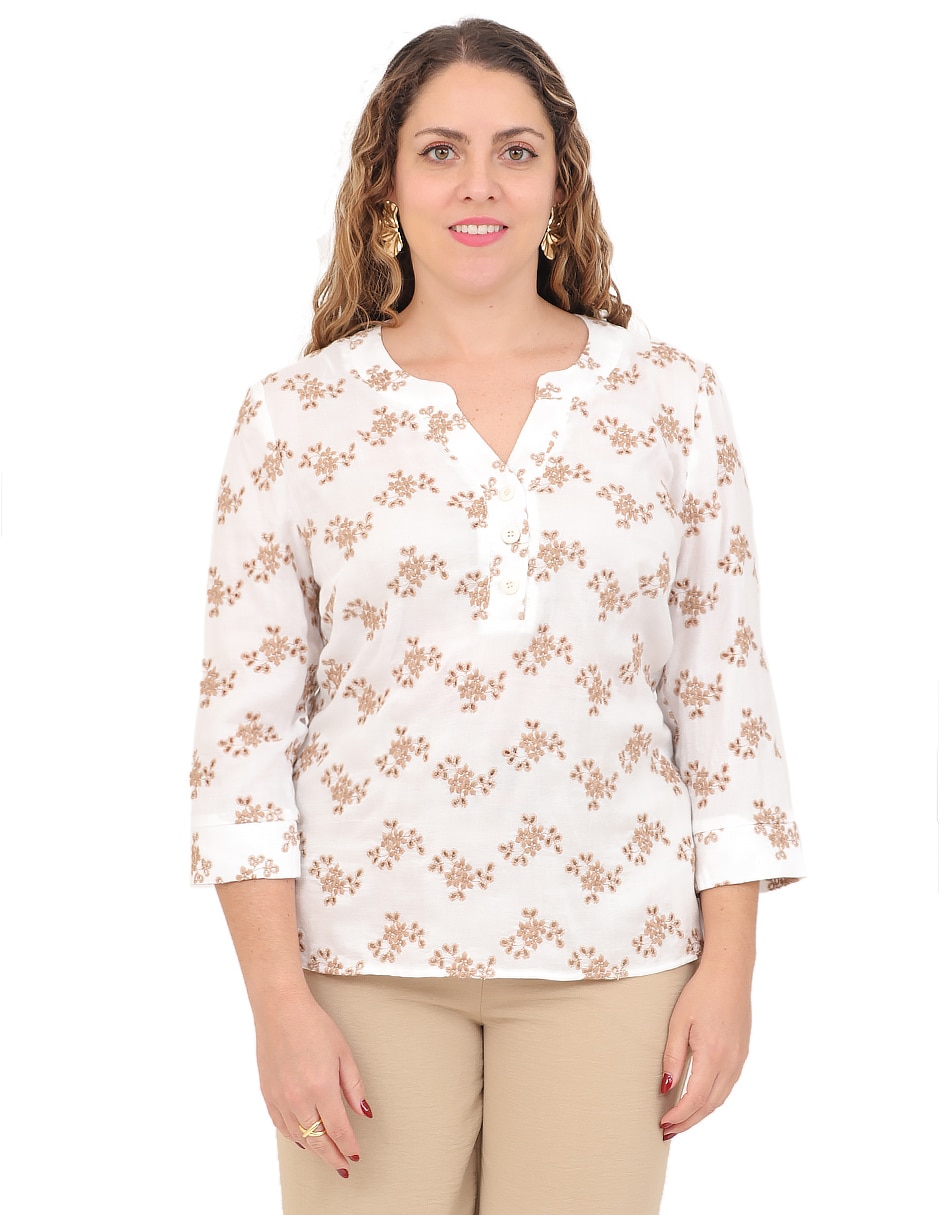 Blusa manga 3/4 para mujer