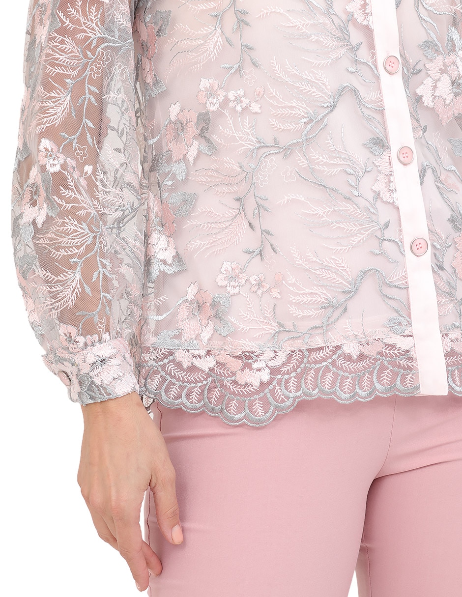 Blusa cuello redondo para mujer 4